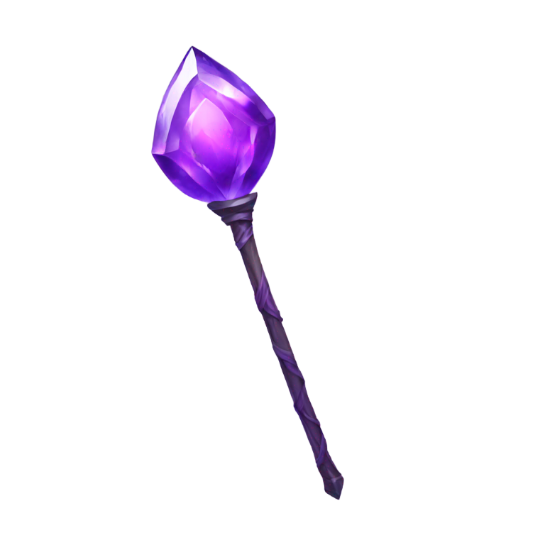 genmoji: Magical amethyst staff