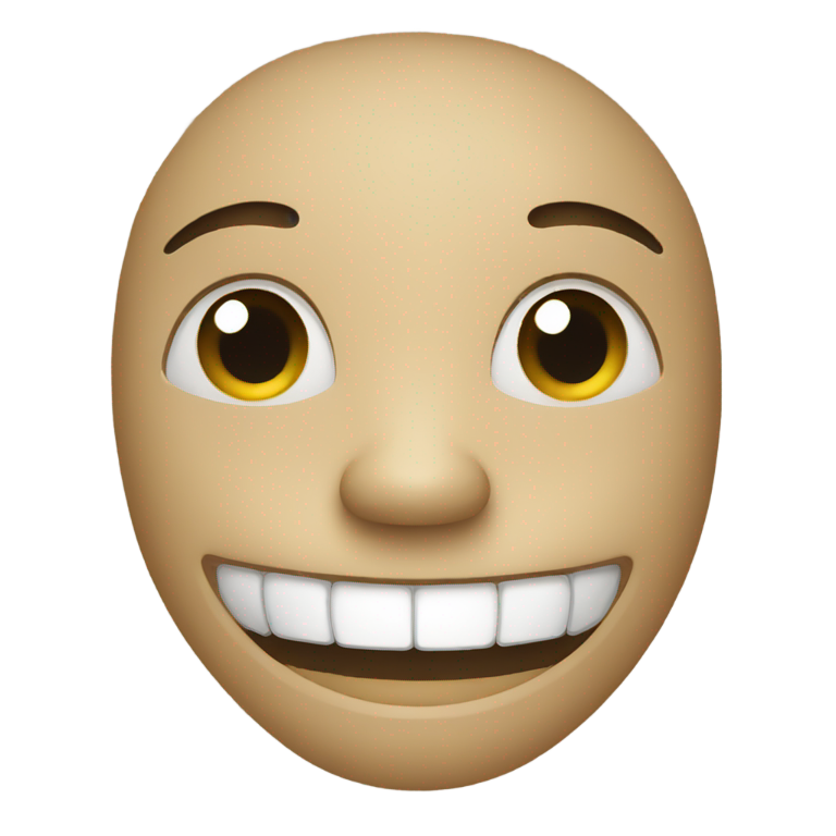 genmoji : Sourire sans lèvre supérieure