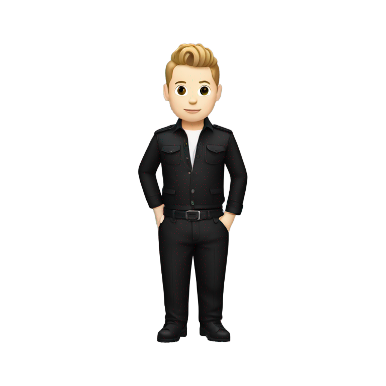 genmoji：约翰纽曼黑色裙子