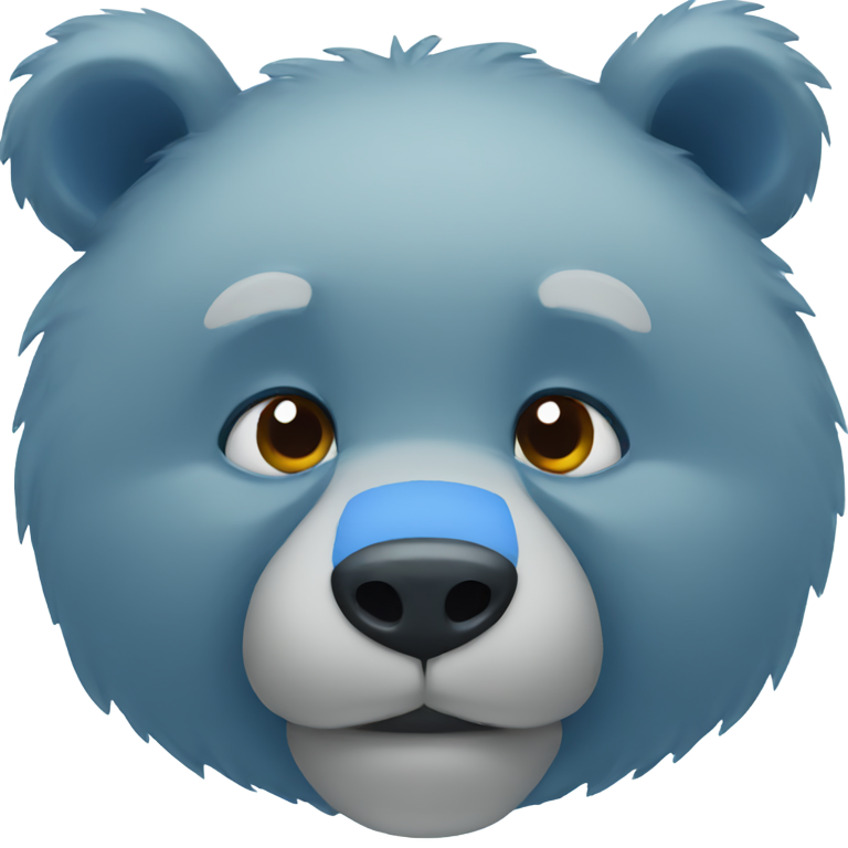 genmoji：蓝色熊脸