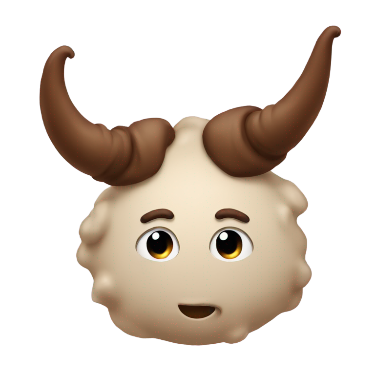 genmoji: Poop emoji with bull horns