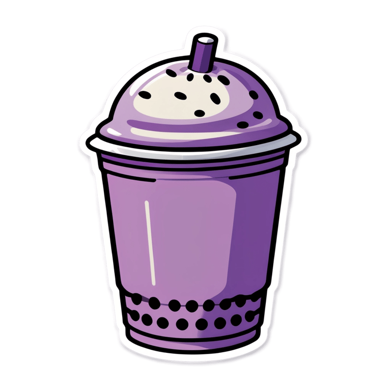 genmoji: taro bubble tea