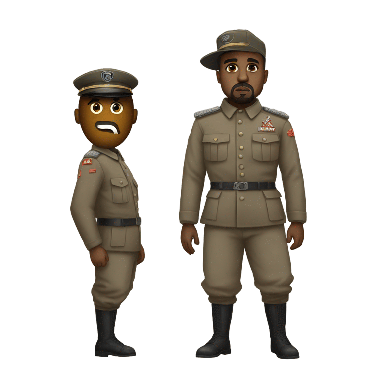 genmoji : Kanye West in Nazi Uniform