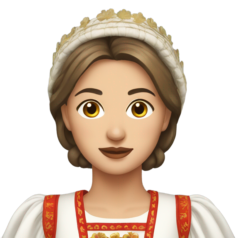 genmoji：身着民族服饰的塞尔维亚女性