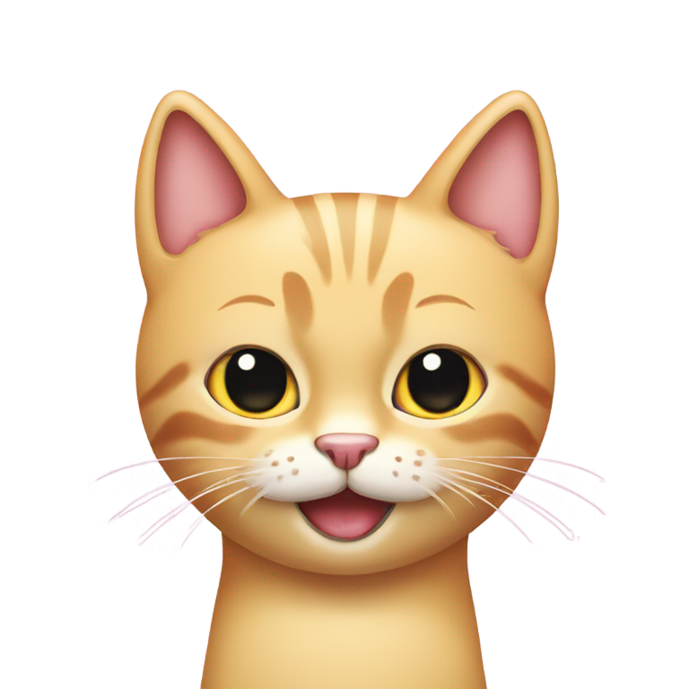 genmoji : Chatte avec bave et deux doigts dedans