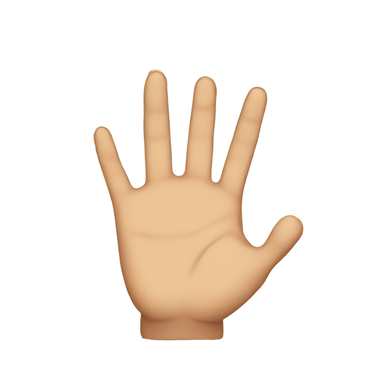 genmoji: 100 fingers on a hand