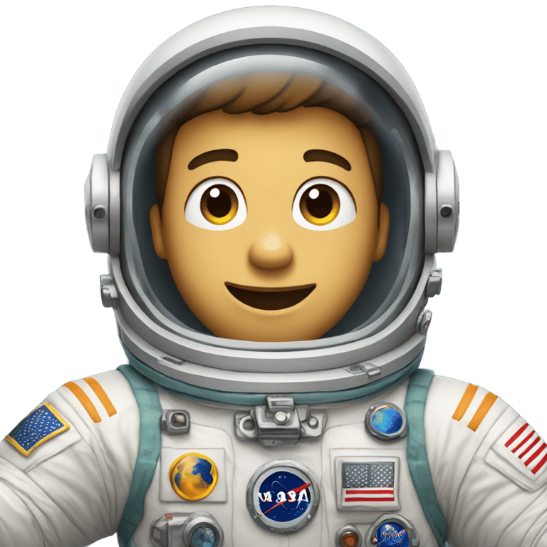 genmoji：男性宇航员挥手（仅胸部以上）