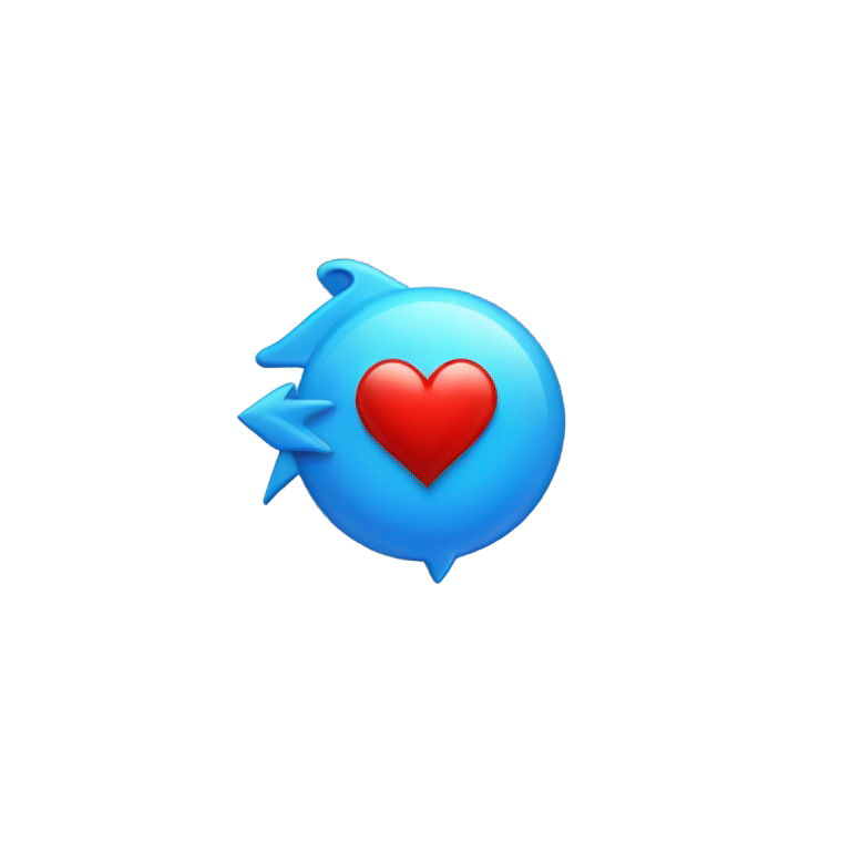 genmoji: Give me this emoji 💘, with the red heart and the arrow that pierces it blue
