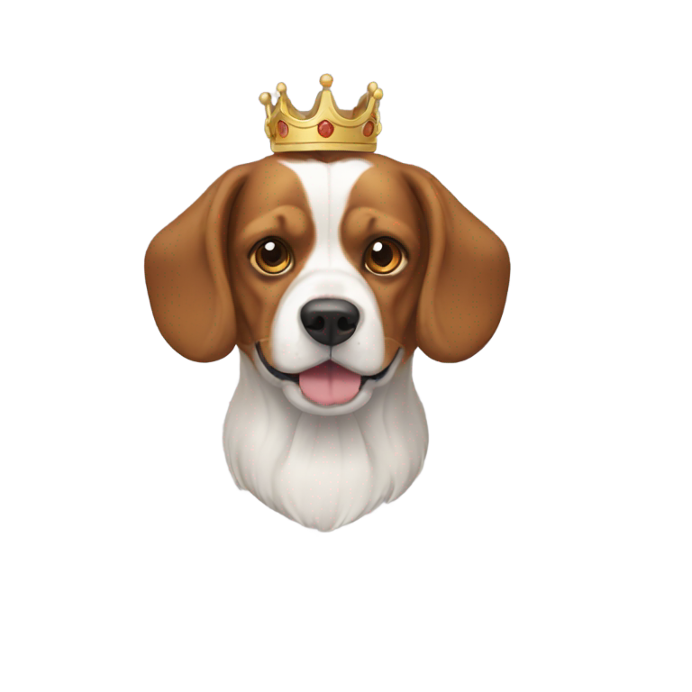 genmoji: A King Charles speniel dog mixed with a beagle