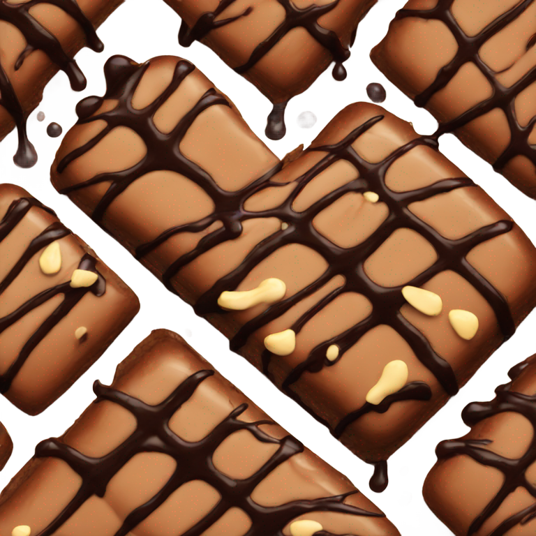 絵文字：チョコレートドリズルの柔らかいブラウニー
