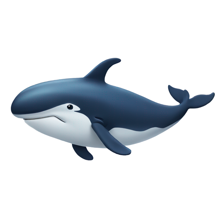 genmoji: whale on ozempic