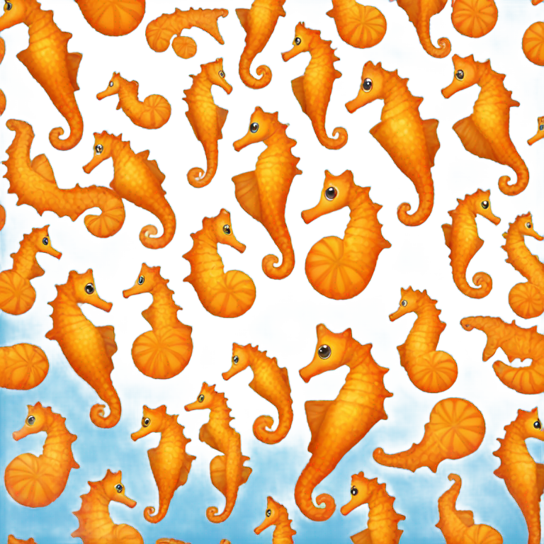 genmoji：Orange seahorse