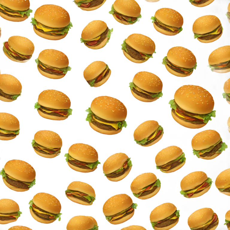 genmoji : Un hamburger avec 10 steaks
