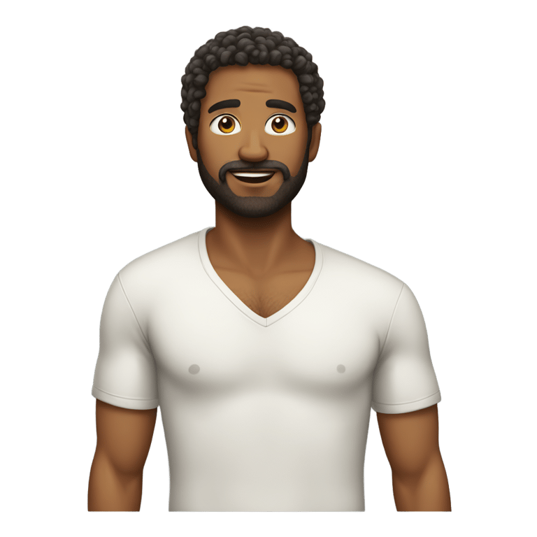 genmoji : Man with chest hair