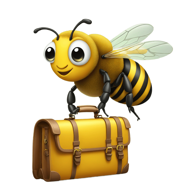 絵文字：Bee with briefcase