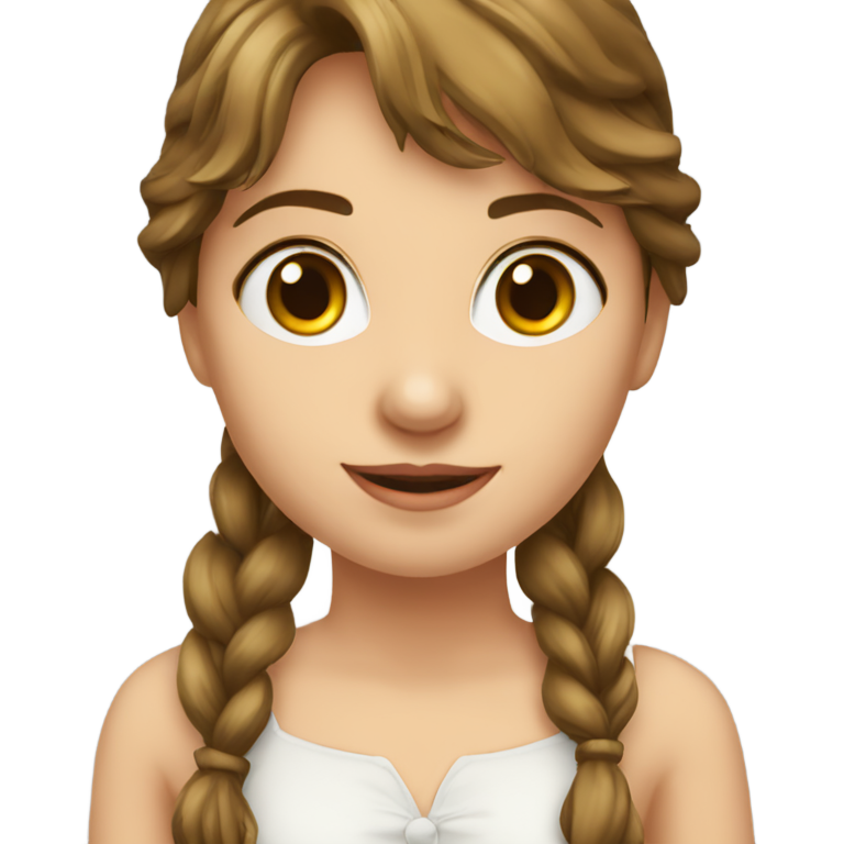 genmoji : Une fille qui lit