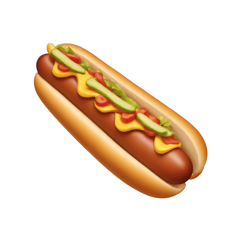 絵文字：a hotdog with a face