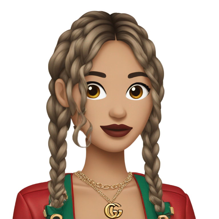 genmoji：艾拉·巴拉德兹身穿Gucci，超级时髦