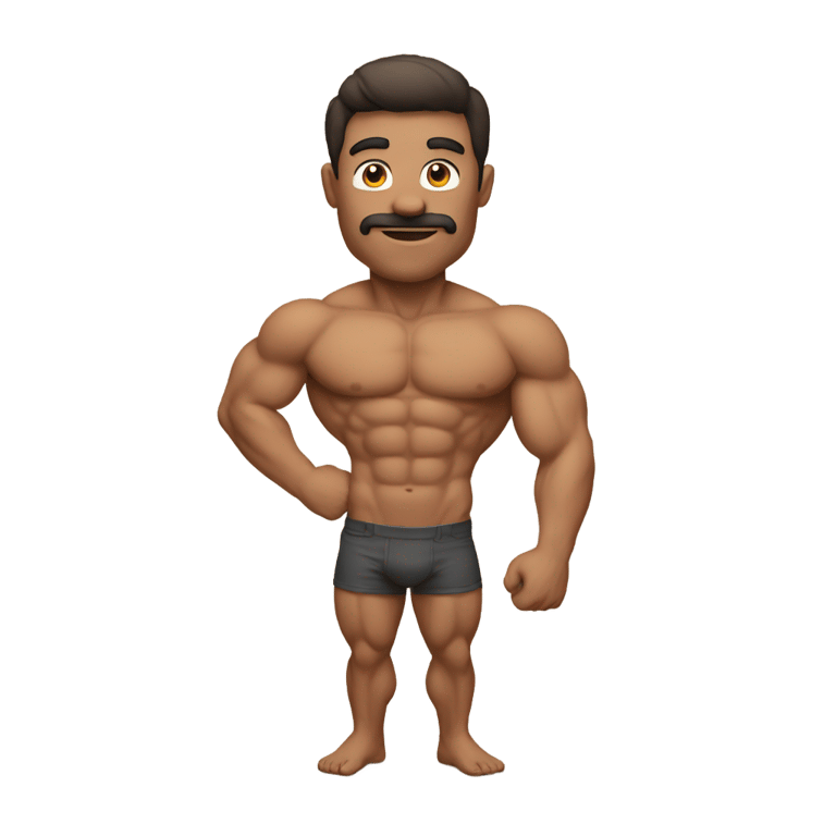 genmoji : nude muscular man with large penis