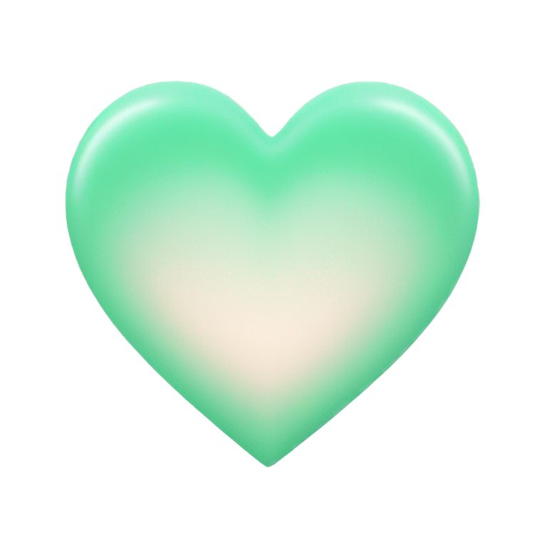 絵文字：Mint green heart