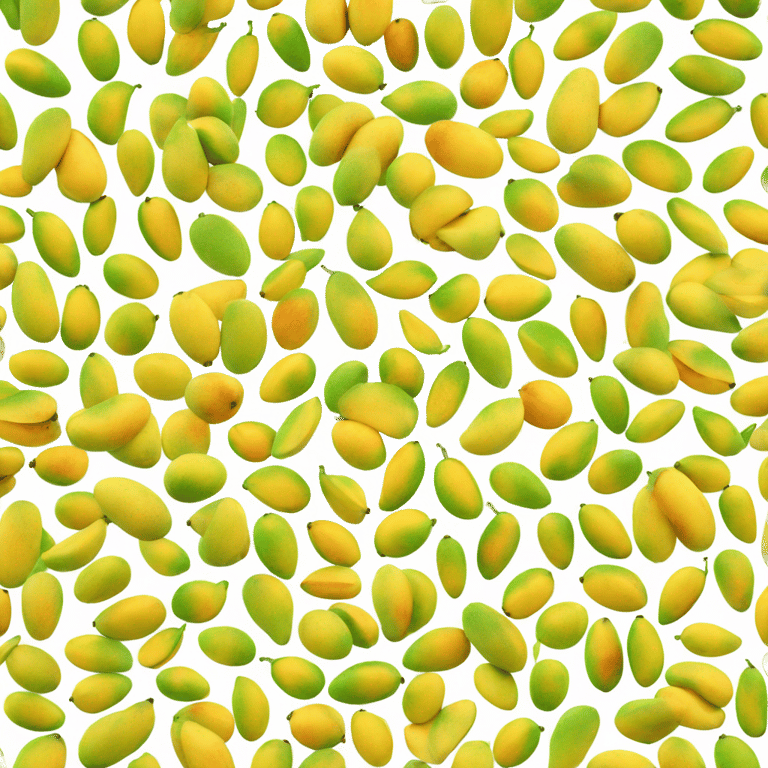 絵文字：Letter m made out of mangoes