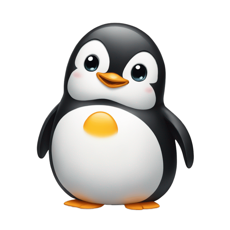 絵文字：shy penguin