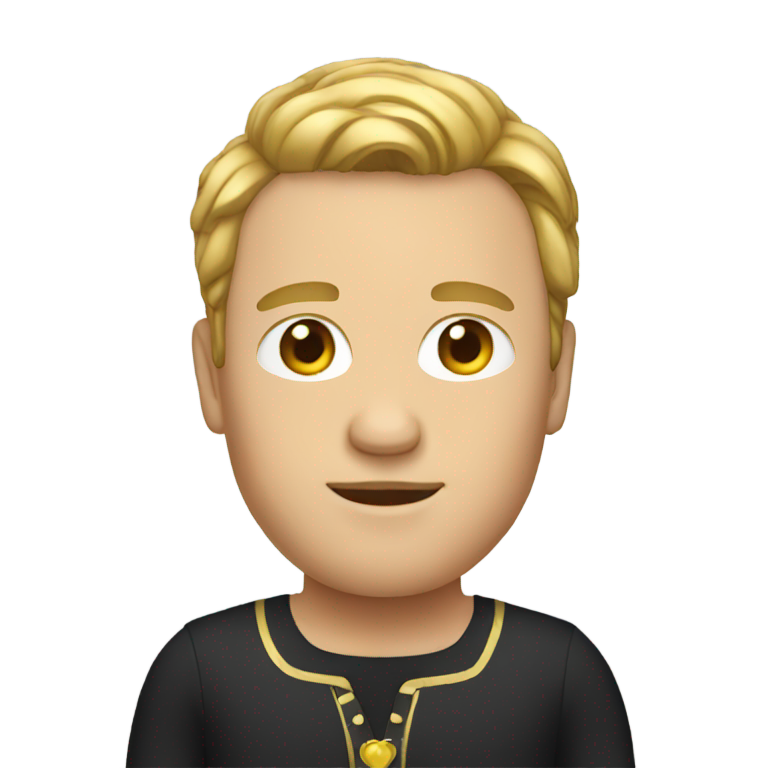 genmoji: white man in a dress