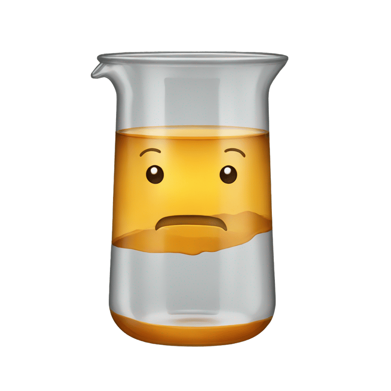 genmoji：transparent amber beaker