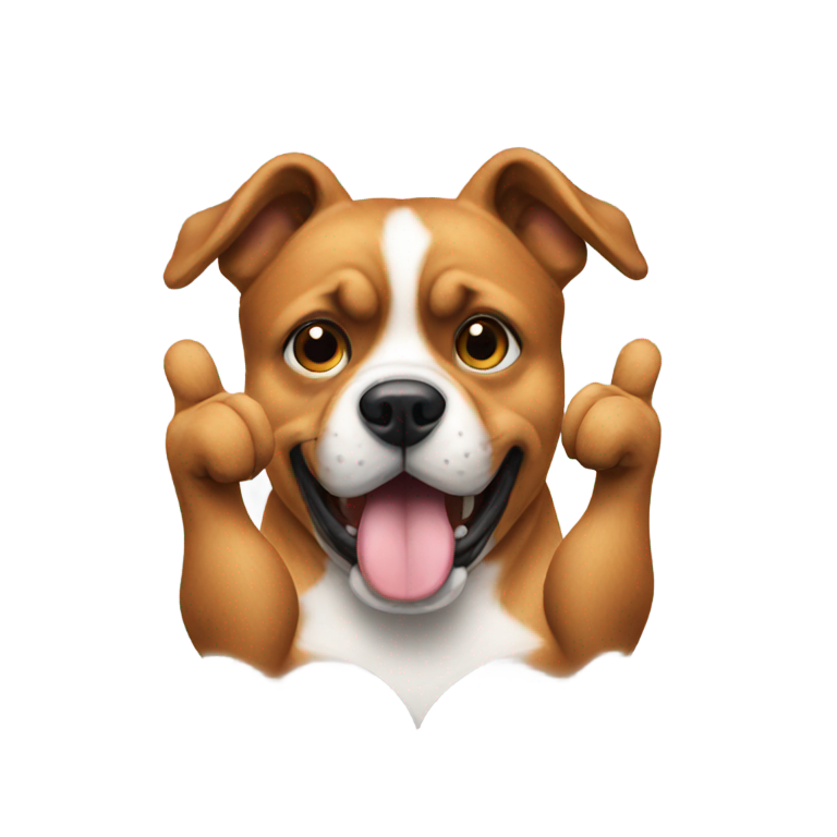 genmoji : Ce chien me fait un doigt d'honneur