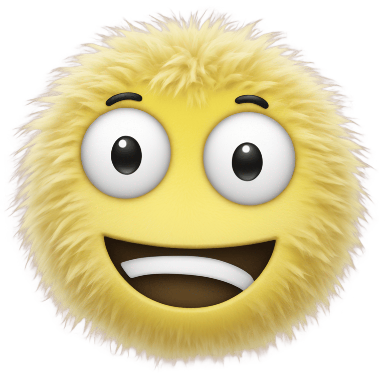 絵文字：Fuzziest smiley face