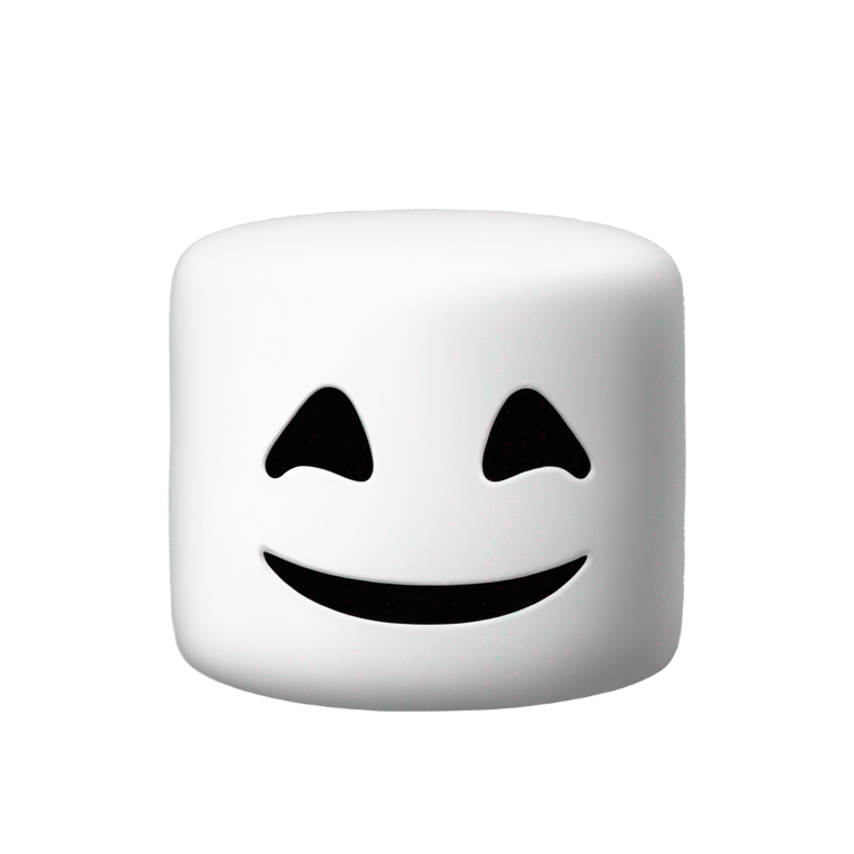 絵文字：Marshmello in the shape of a Marshmallow