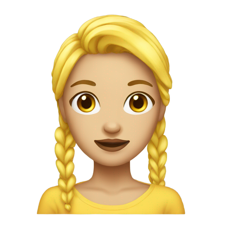 絵文字：彼女の肌をクラシック絵文字のように黄色にする