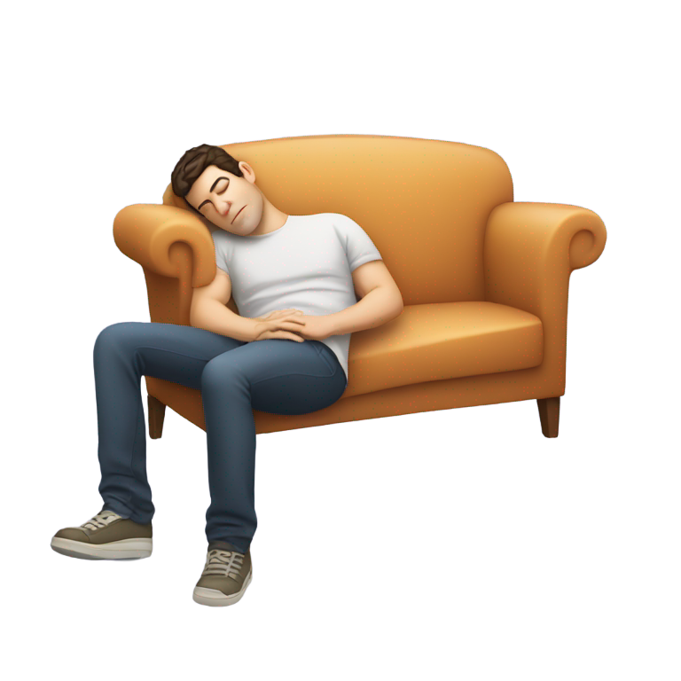 genmoji：马克斯·格林菲尔德躺在沙发上睡觉