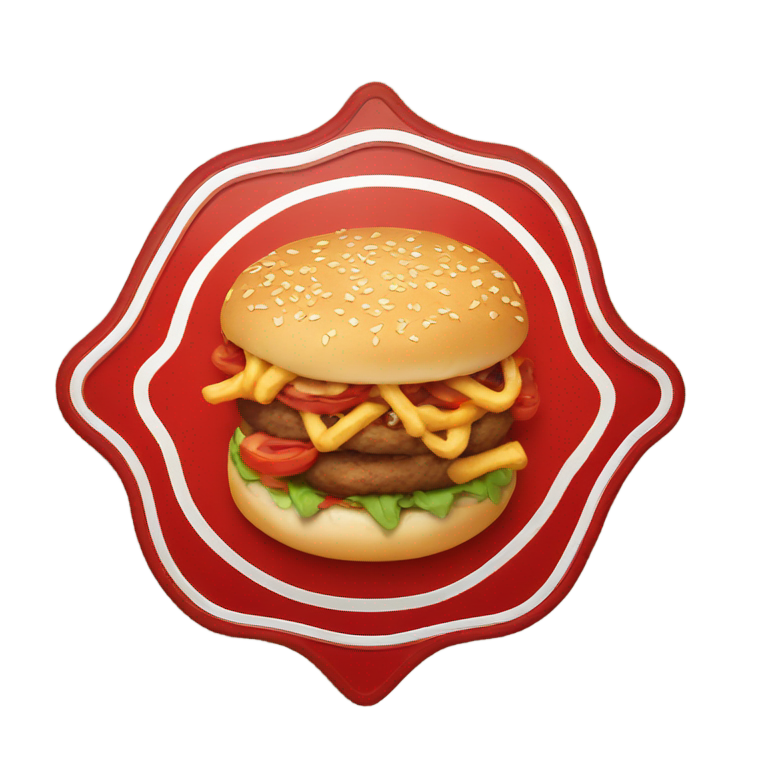 genmoji : symbol of one shawarma in a red road sign prohibited