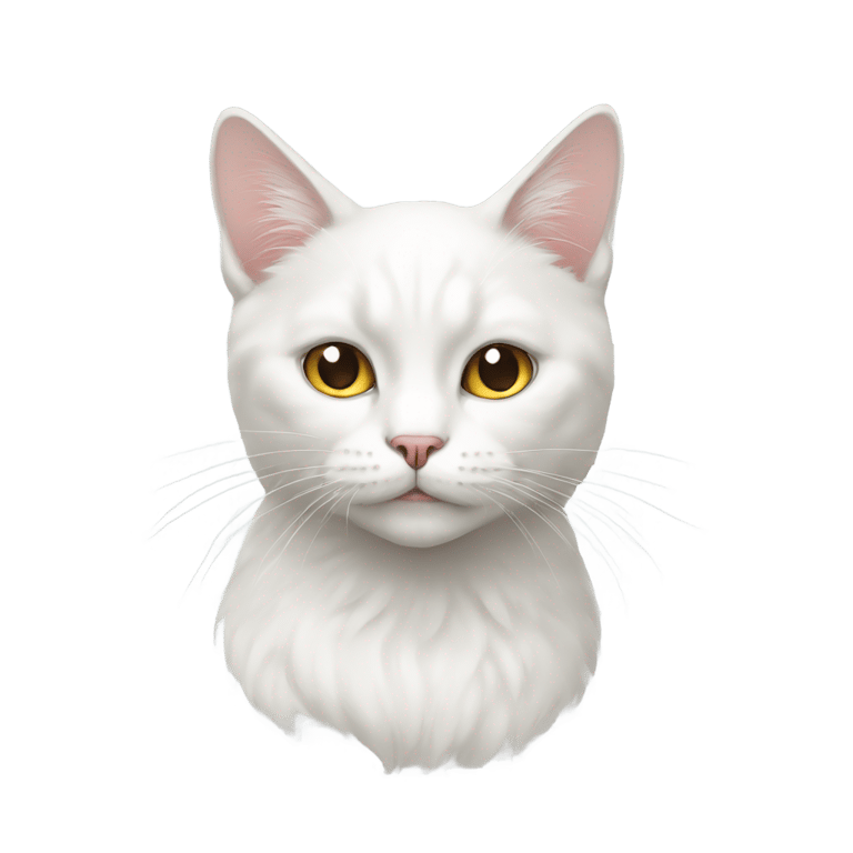 genmoji : Draw a white cat