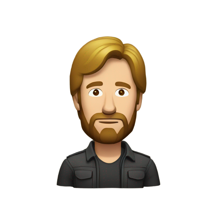 genmoji: Chuck Norris meditates