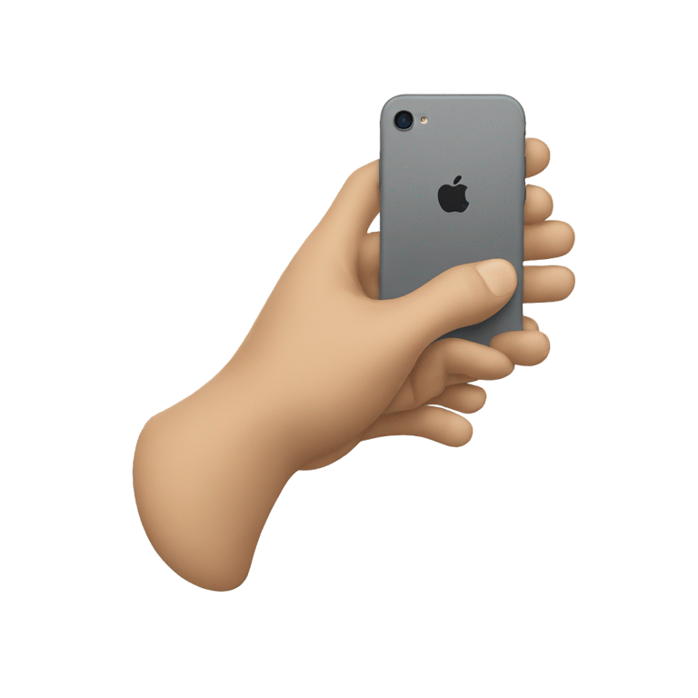 genmoji：One hand ready to keep a Iphone