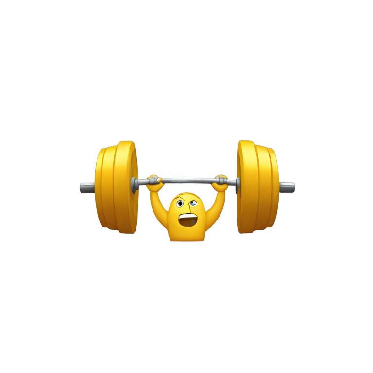genmoji : Soulevé de poids, lourd, difficile