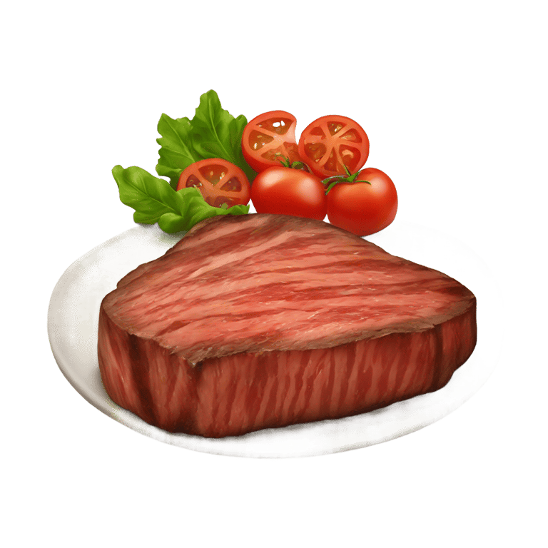 絵文字：piece of steak with dress