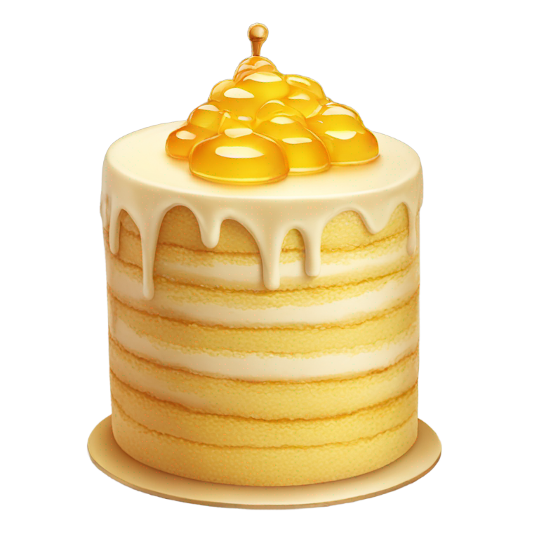 genmoji: Honey birthday cake
