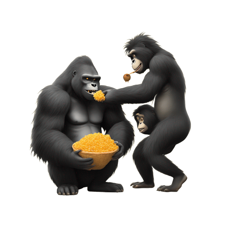 絵文字：the lorax eating big mok gorilla in one bite