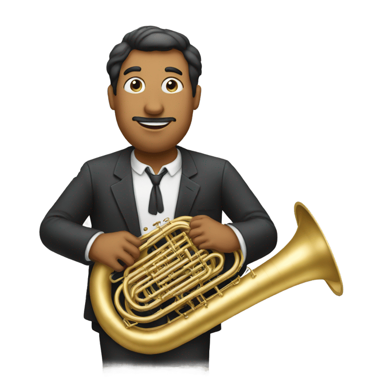 genmoji：大个子在吹大提琴