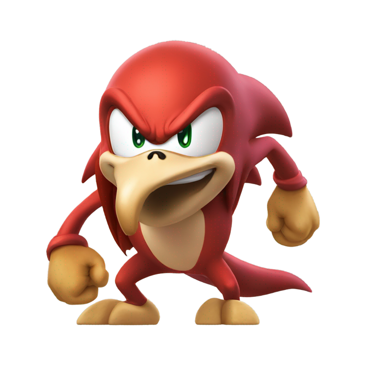 genmoji : Knuckles l'Échidné de Sonic the Hedgehog