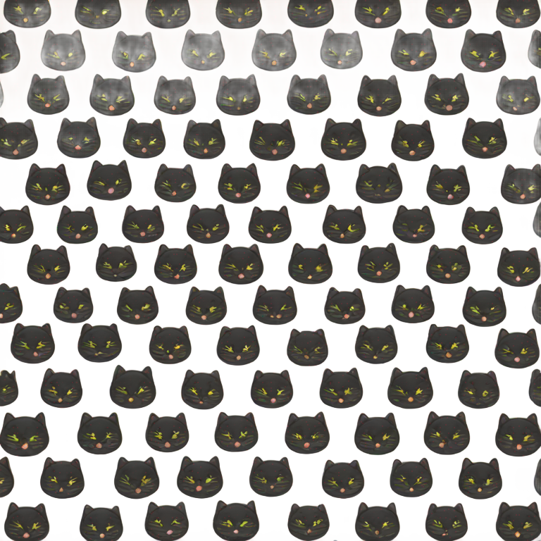 genmoji : Autocollant de chaton noir mignon