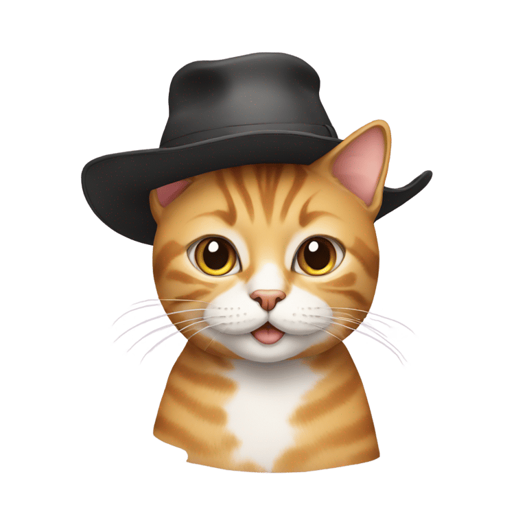 genmoji：猫戴着帽子