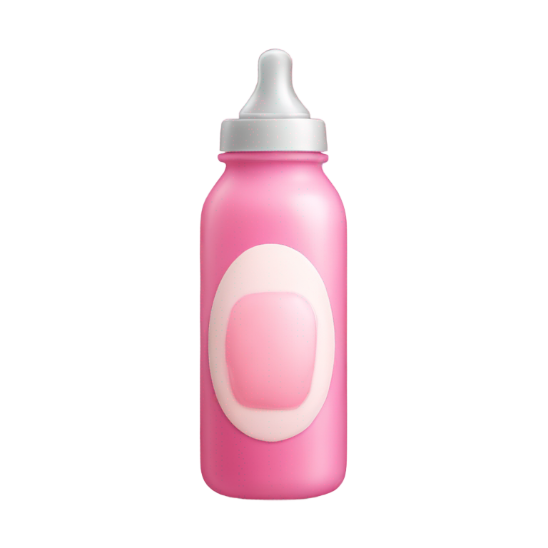 絵文字：ピンクの赤ちゃん用哺乳瓶一個