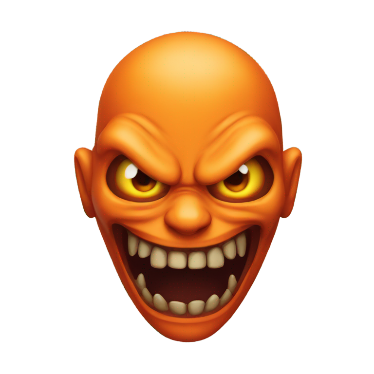 genmoji：邪恶生物，橙色