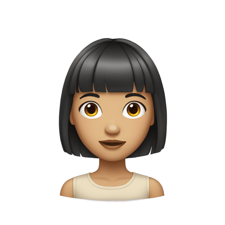 絵文字：Teenage girl with bangs