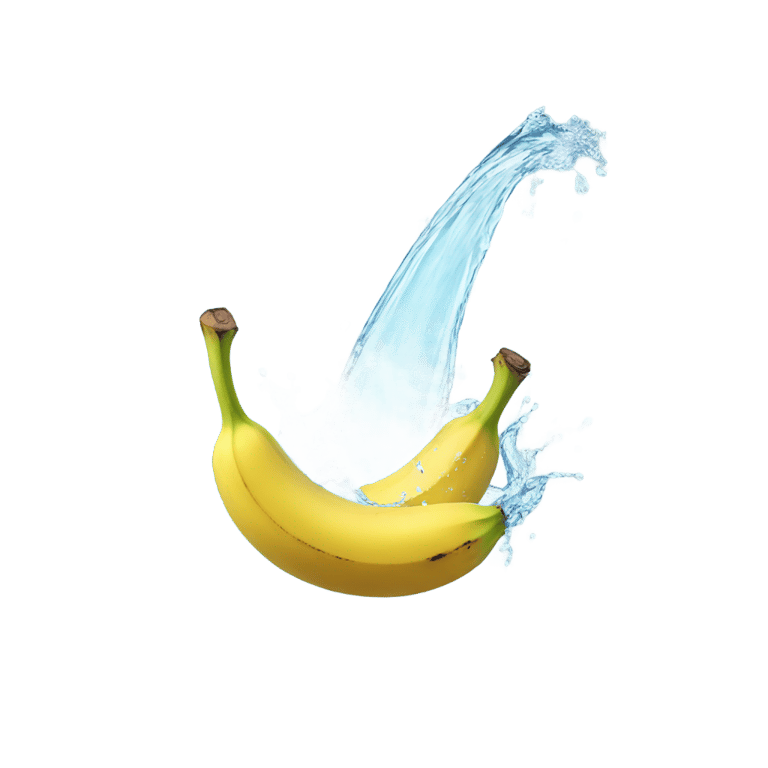 絵文字：banana spraying water