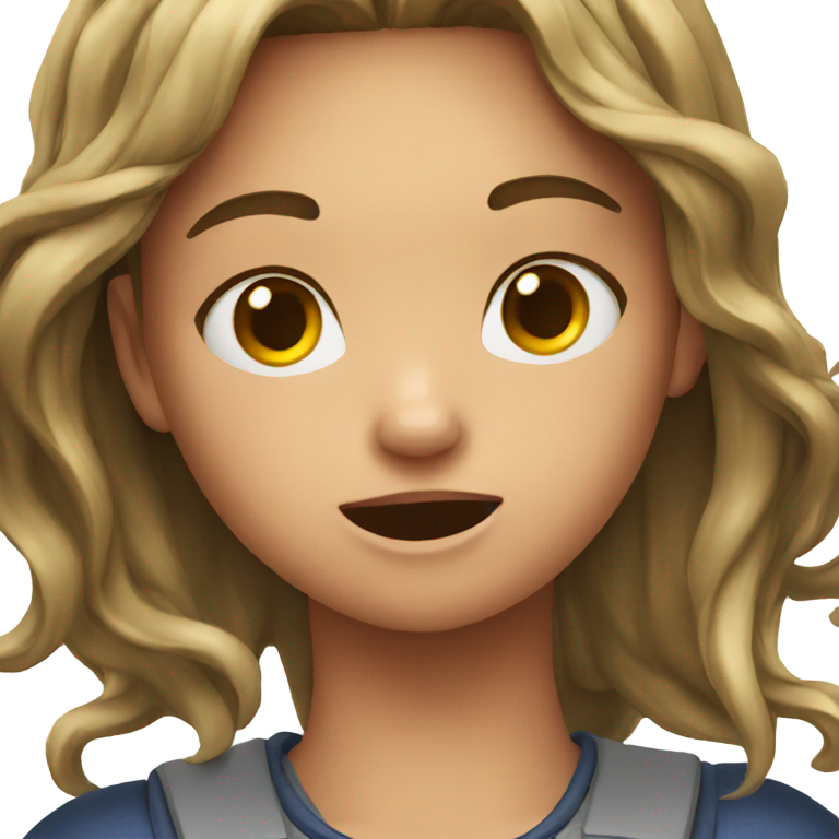 genmoji：一个女孩在崩溃中窒息自己